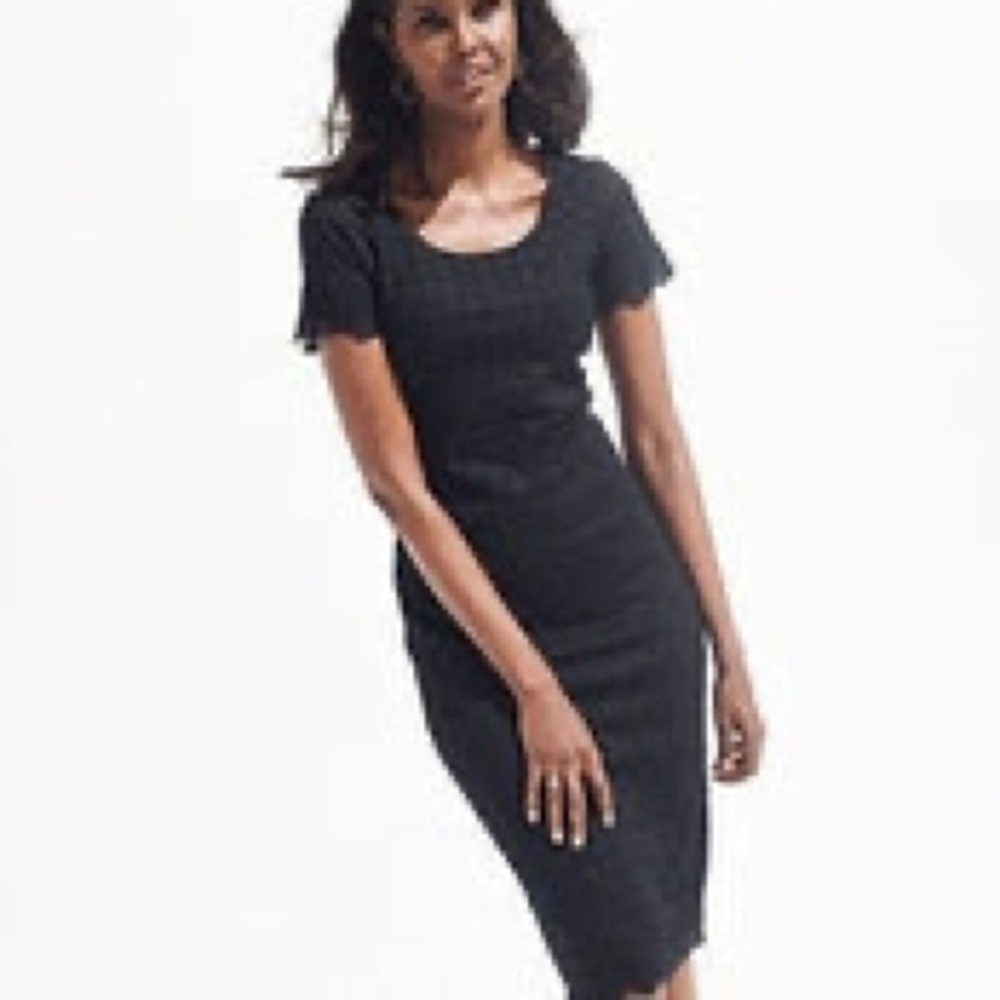 NWT Dressbarn Black Midi Lace Overlay‎ Cocktail Evening Dress Women’s 8 NEW